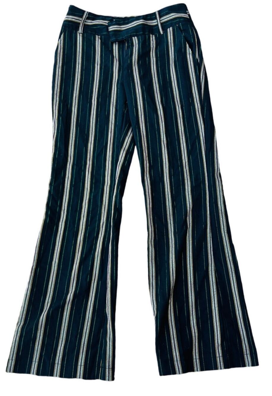 💙 Urban Outfitters 4 Striped Wide Leg Pants – Y2K Retro Festival Style